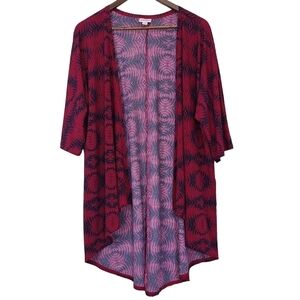 LuLaRoe New Lindsay Kimono Womens Sz Small Open Front Draped Cardigan Cover Up